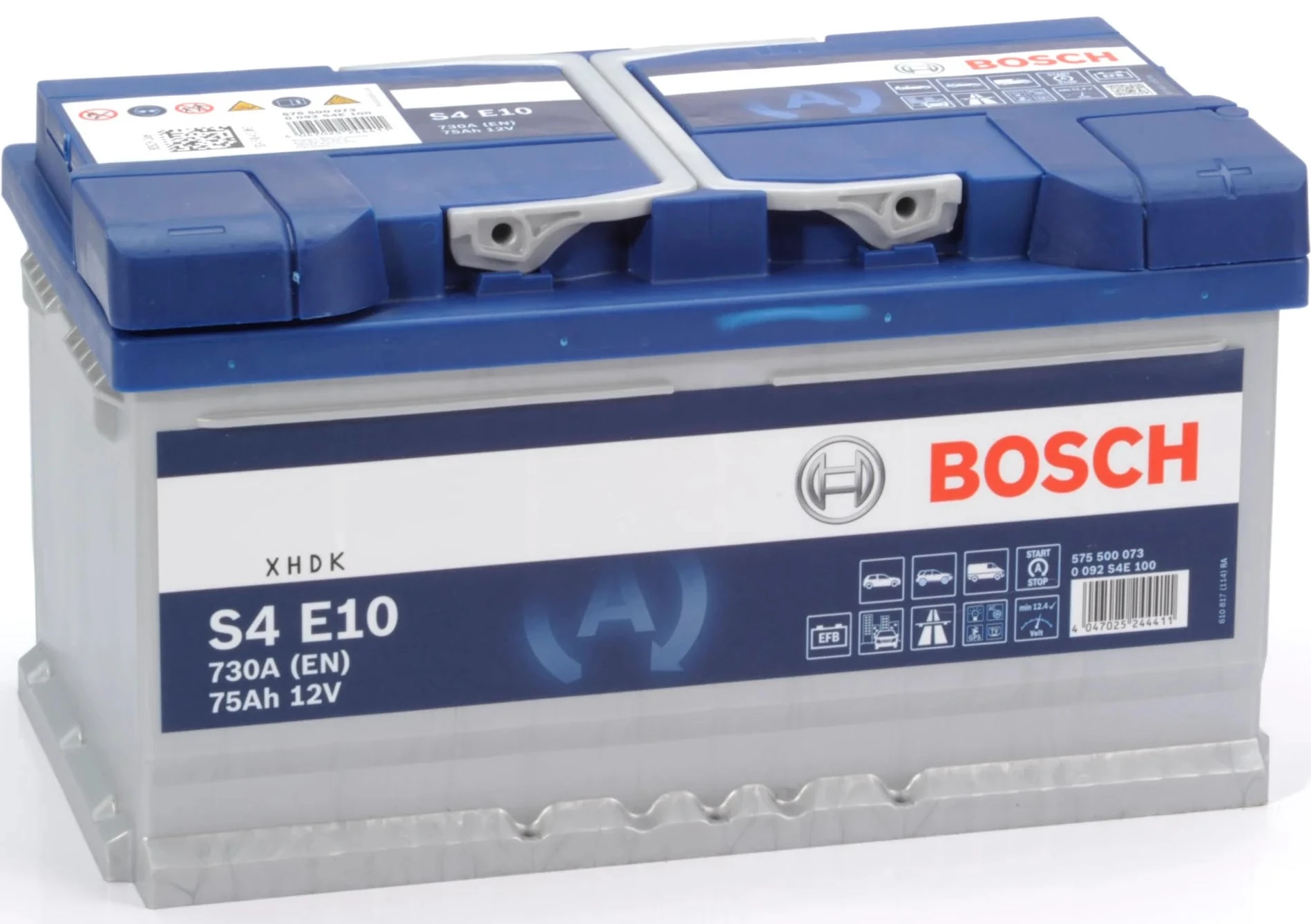 Автомобільний акумулятор Bosch S4 12В 75А 730А R+ (0092S4E100)